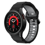 Zweifarbiges Silikon-Uhrenarmband mit Wellenstruktur, für Samsung Galaxy Watch 6
