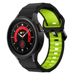 Zweifarbiges Silikon-Uhrenarmband mit Wellenstruktur, für Samsung Galaxy Watch 6