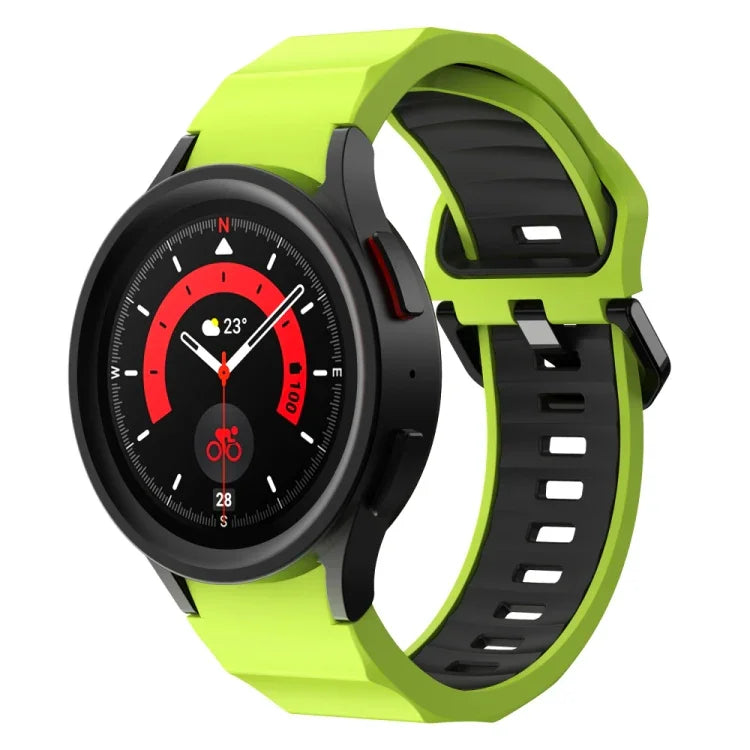 Zweifarbiges Silikon-Uhrenarmband mit Wellenstruktur, für Samsung Galaxy Watch 6