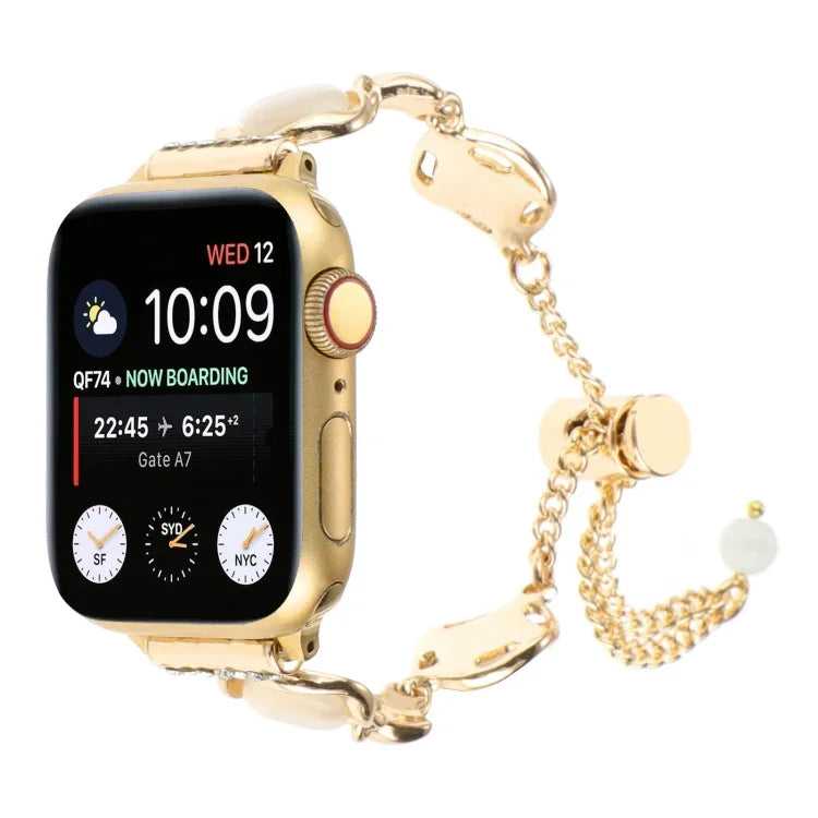 Uhrenarmband aus Muschelmetallkette, für Apple Watch 42 mm und Apple Watch 38 mm