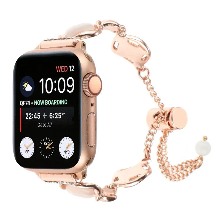 Uhrenarmband aus Muschelmetallkette, für Apple Watch 42 mm und Apple Watch 38 mm