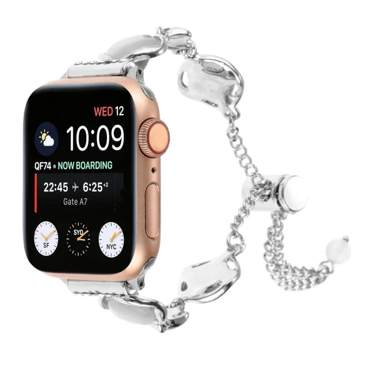 Uhrenarmband aus Muschelmetallkette, für Apple Watch 42 mm und Apple Watch 38 mm