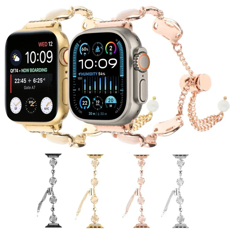 Uhrenarmband aus Muschelmetallkette, für Apple Watch 42 mm und Apple Watch 38 mm