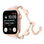 Metallarmband mit Kamelienmuster, passend für Apple Watch 42 mm und 38 mm