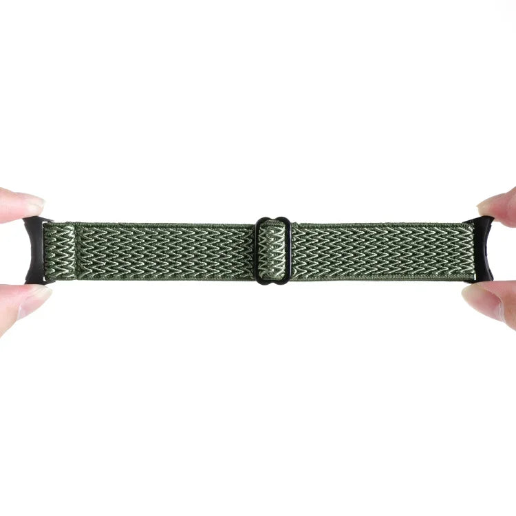 20 mm breites, geflochtenes Nylon-Uhrenarmband mit Wellenmuster, passend für Google Pixel Watch 4 / 3 / 2 / 1 (41 mm)