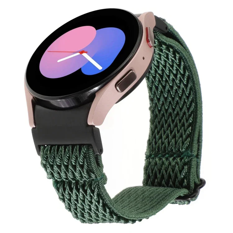 Geflochtenes Nylon-Uhrenarmband mit Wellenmuster, für Samsung Galaxy Watch6/6 Classic/5/5 Pro