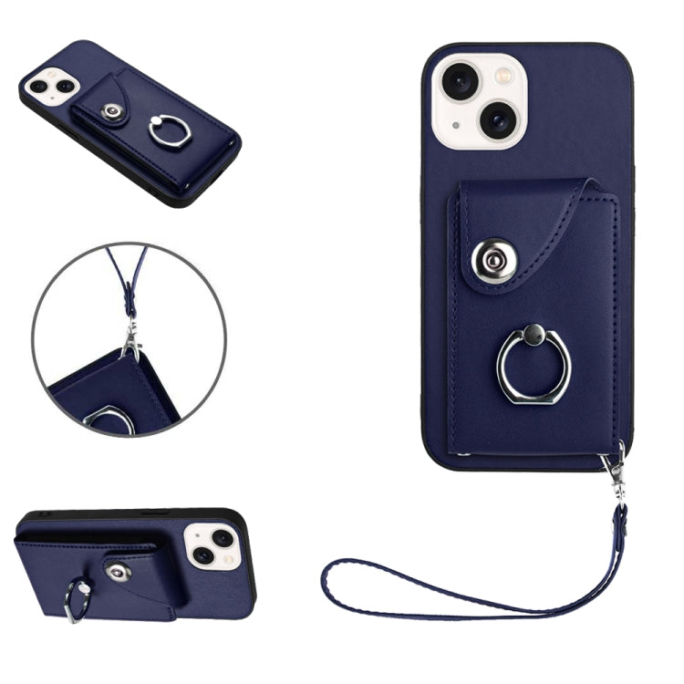 Handyhülle aus PU-Leder mit Organ-Kartenfach, Ringhalter und Umhängeband, für iPhone 13 mini, für iPhone 12, für iPhone 12 Pro Max, für iPhone 12 Pro, für iPhone 12 mini, für iPhone 11 Pro Max, für iPhone 11, für iPhone 11 Pro