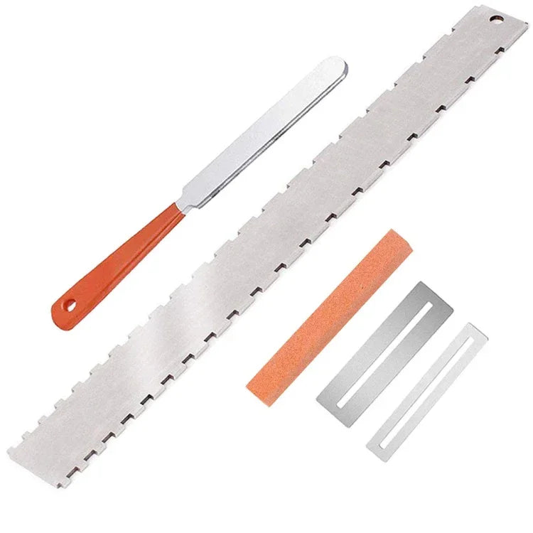 Guitar Neck Measuring Ruler Guitar Sharpening File Guitar Neck Notch Ruler Fret Polishing Pad, Guitar Neck Measuring Ruler