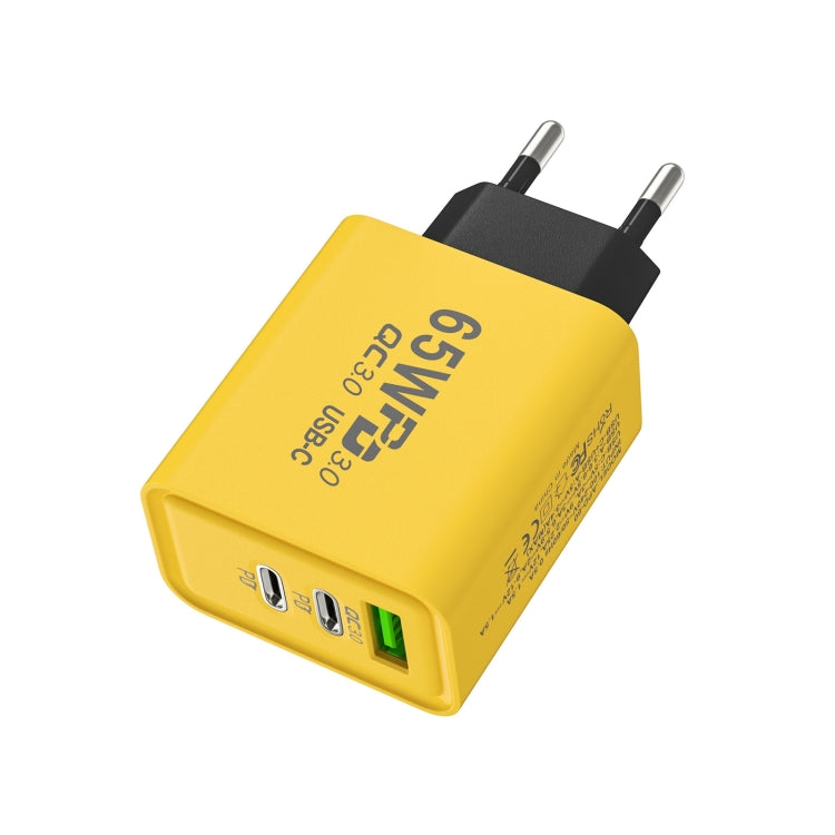 65W Galliumnitrid USB + Typ-C Schnellladegerät, EU-Stecker, US-Stecker