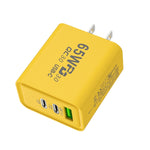65W Galliumnitrid USB + Typ-C Schnellladegerät, EU-Stecker, US-Stecker