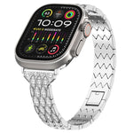 Devil Eye Diamond Bracelet Metal Watch Band, For Apple Watch SE 2023 44mm, For Apple Watch SE 2023 40mm, For Apple Watch Ultra 2 49mm, For Apple Watch Series 9 45mm, For Apple Watch Series 9 41mm, For Apple Watch Ultra 49mm, For Apple Watch Series 8 41...