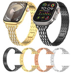 Teufelsauge Diamant Armband Metall Uhrenarmband, Für Apple Watch SE 40mm, Für Apple Watch SE 44mm, Für Apple Watch Series 6 40mm, Für Apple Watch Series 6 44mm, Für Apple Watch Series 5 44mm, Für Apple Watch Series 5 40mm, Für Apple Watch Series 4 44mm