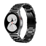 Flaches Edelstahl-Uhrenarmband mit drei Perlen, passend für Samsung Galaxy Watch6 / 6 Classic