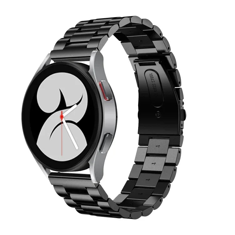 Flaches Edelstahl-Uhrenarmband mit drei Perlen, passend für Samsung Galaxy Watch6 / 6 Classic