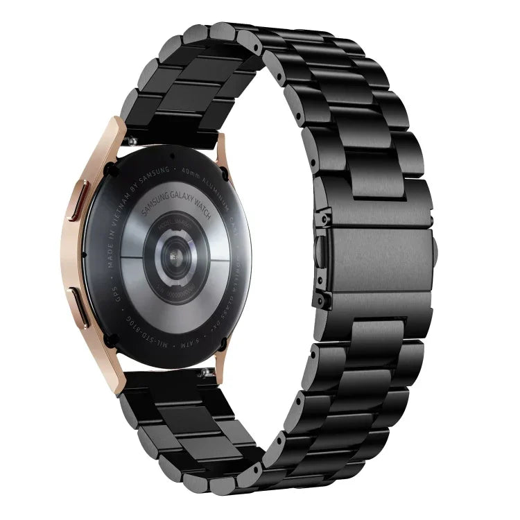 Flaches Edelstahl-Uhrenarmband mit drei Perlen, passend für Samsung Galaxy Watch6 / 6 Classic
