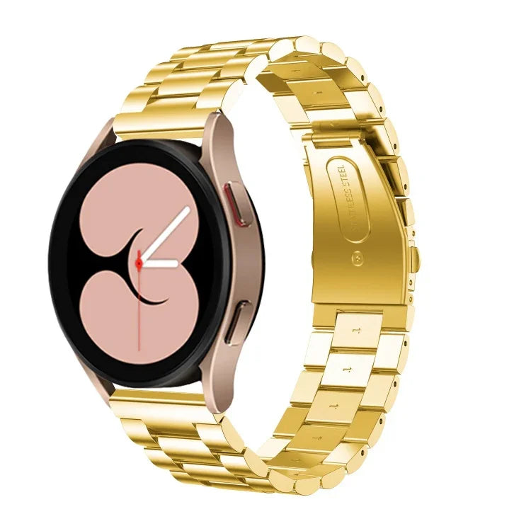 Flaches Edelstahl-Uhrenarmband mit drei Perlen, passend für Samsung Galaxy Watch6 / 6 Classic