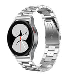 Flaches Edelstahl-Uhrenarmband mit drei Perlen, passend für Samsung Galaxy Watch6 / 6 Classic