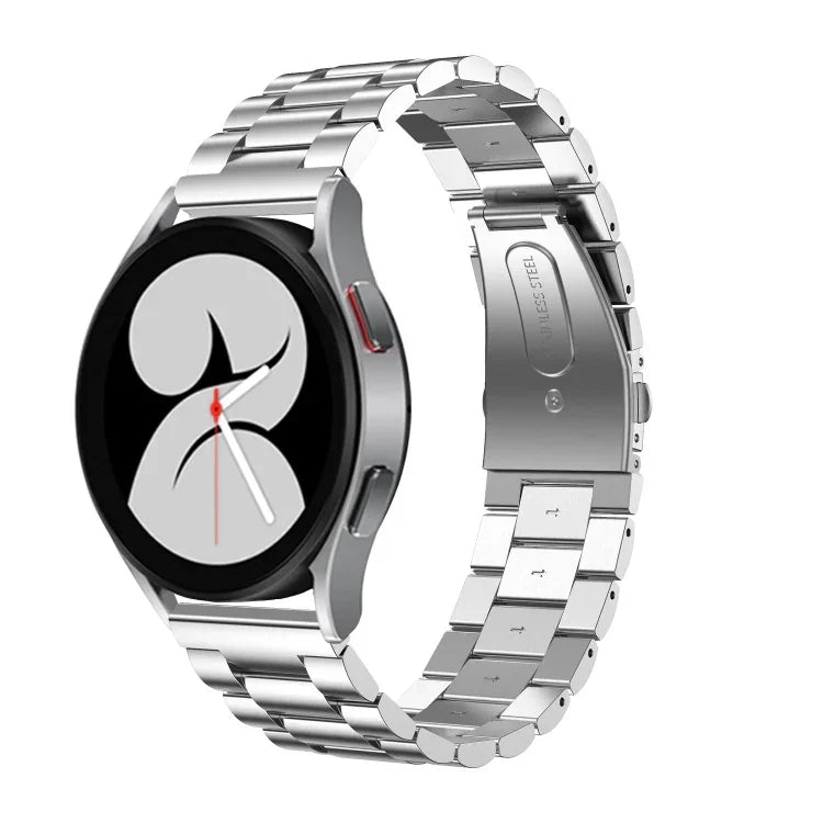 Flaches Edelstahl-Uhrenarmband mit drei Perlen, passend für Samsung Galaxy Watch6 / 6 Classic