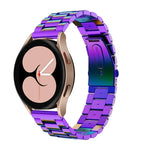 Flaches Edelstahl-Uhrenarmband mit drei Perlen, passend für Samsung Galaxy Watch6 / 6 Classic