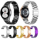 Flaches Edelstahl-Uhrenarmband mit drei Perlen, passend für Samsung Galaxy Watch6 / 6 Classic