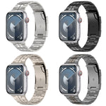 Schildkröten-Schnallen-Uhrenarmband aus Titanstahl, für Apple Watch SE 40mm, für Apple Watch SE 44mm, für Apple Watch Series 6 40mm, für Apple Watch Series 6 44mm, für Apple Watch Series 5 44mm, für Apple Watch Series 5 40mm, für Apple Watch Series 4 44mm
