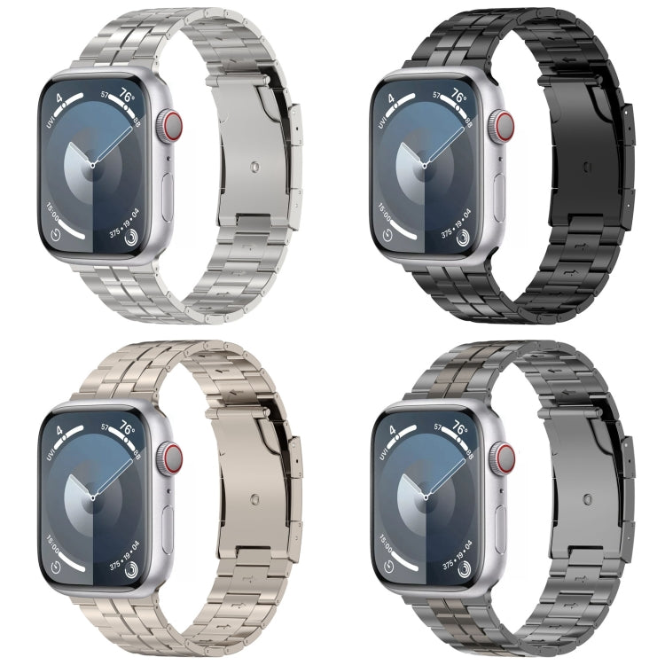 Schildkröten-Schnallen-Uhrenarmband aus Titanstahl, für Apple Watch SE 40mm, für Apple Watch SE 44mm, für Apple Watch Series 6 40mm, für Apple Watch Series 6 44mm, für Apple Watch Series 5 44mm, für Apple Watch Series 5 40mm, für Apple Watch Series 4 44mm