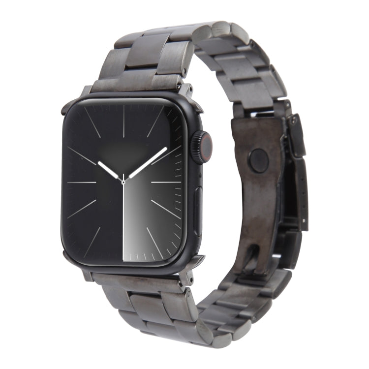 Three-Bead Stainless Steel Watch Band, For Apple Watch SE 2023 44mm, For Apple Watch SE 2023 40mm, For Apple Watch Ultra 2 49mm, For Apple Watch Series 9 45mm, For Apple Watch Series 9 41mm