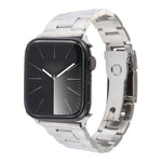 Three-Bead Stainless Steel Watch Band, For Apple Watch SE 2023 44mm, For Apple Watch SE 2023 40mm, For Apple Watch Ultra 2 49mm, For Apple Watch Series 9 45mm, For Apple Watch Series 9 41mm