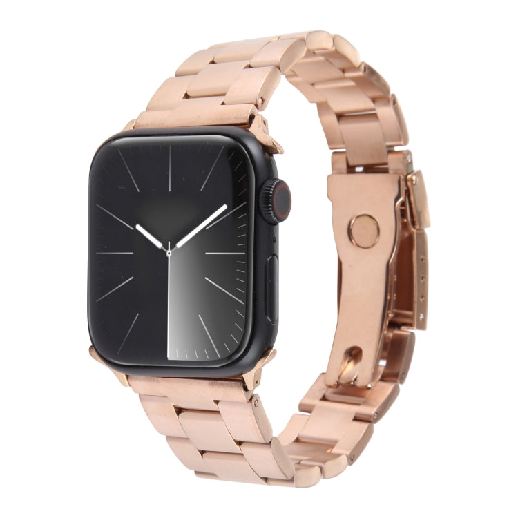 Edelstahlarmband mit drei Perlen, für Apple Watch Series 7 41mm, für Apple Watch Series 7 45mm, für Apple Watch SE 40mm, für Apple Watch SE 44mm, für Apple Watch Series 6 40mm