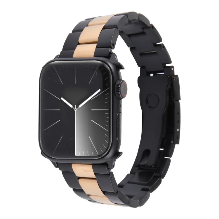Dreireihiges Edelstahl-Uhrenarmband, für Apple Watch 38 mm