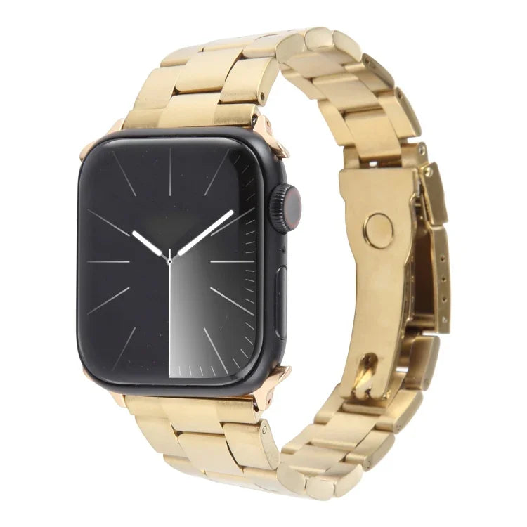 Dreireihiges Edelstahl-Uhrenarmband, für Apple Watch 38 mm