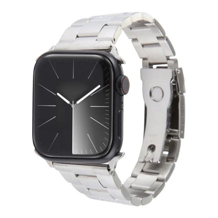 Dreireihiges Edelstahl-Uhrenarmband, für Apple Watch 38 mm