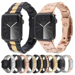 Dreireihiges Edelstahl-Uhrenarmband, für Apple Watch 38 mm