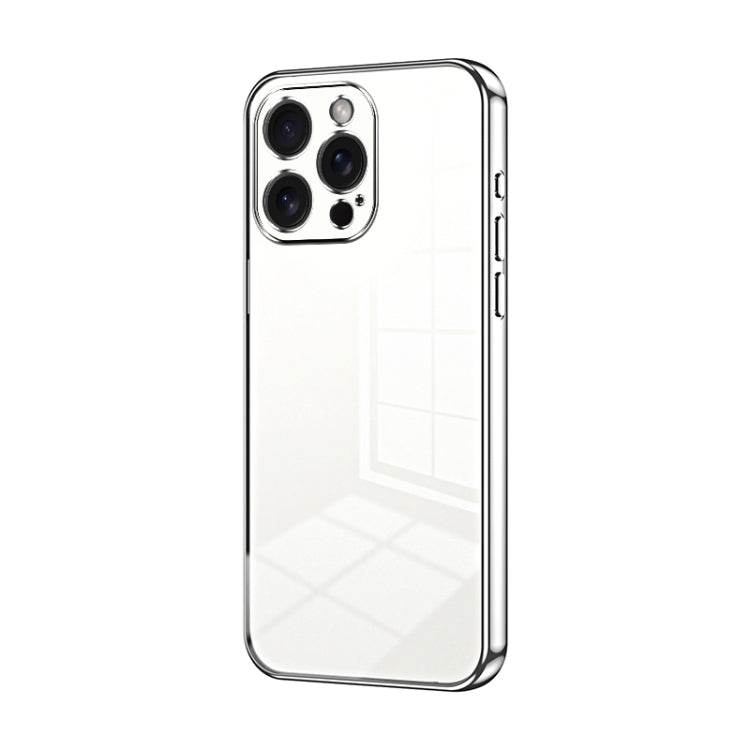 Transparent Plating Fine Hole Phone Case, For iPhone 16 Pro, For iPhone 16 Plus, For iPhone 16, For iPhone 15 Pro Max, For iPhone 15 Pro, For iPhone 15 Plus
