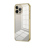 Transparent Plating Fine Hole Phone Case, For iPhone 13 Pro Max, For iPhone 13 Pro, For iPhone 13, For iPhone 12, For iPhone 12 Pro Max, For iPhone 12 Pro