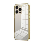 Transparentes Plating Fine Hole Handyhülle, Für iPhone 17e / 16e, Für iPhone 17 Pro Max, Für iPhone 17 Pro, Für iPhone 17, Für iPhone Air, Für iPhone 16 Pro Max