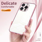 Transparent Plating Fine Hole Phone Case, For iPhone 16 Pro, For iPhone 16 Plus, For iPhone 16, For iPhone 15 Pro Max, For iPhone 15 Pro, For iPhone 15 Plus