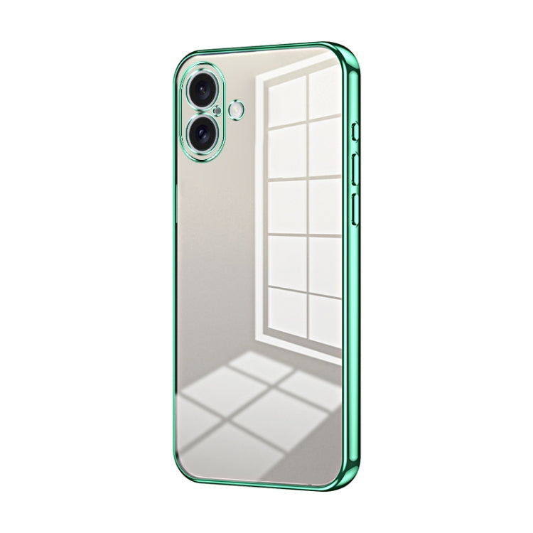 Transparent Plating Fine Hole Phone Case, For iPhone 16 Pro, For iPhone 16 Plus, For iPhone 16, For iPhone 15 Pro Max, For iPhone 15 Pro, For iPhone 15 Plus