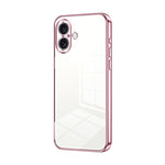 Transparent Plating Fine Hole Phone Case, For iPhone 16 Pro, For iPhone 16 Plus, For iPhone 16, For iPhone 15 Pro Max, For iPhone 15 Pro, For iPhone 15 Plus
