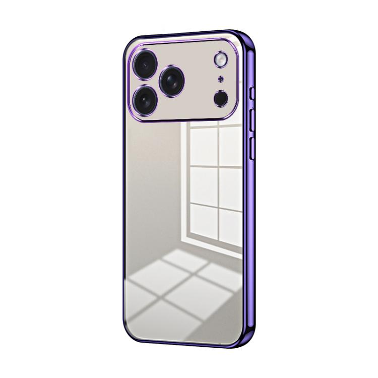 Transparentes Plating Fine Hole Handyhülle, Für iPhone 17e / 16e, Für iPhone 17 Pro Max, Für iPhone 17 Pro, Für iPhone 17, Für iPhone Air, Für iPhone 16 Pro Max