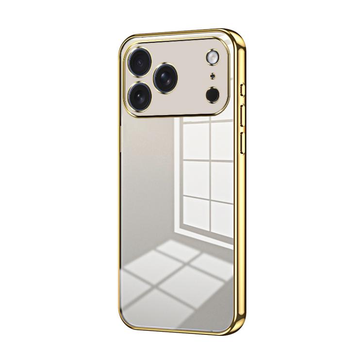 Transparentes Plating Fine Hole Handyhülle, Für iPhone 17e / 16e, Für iPhone 17 Pro Max, Für iPhone 17 Pro, Für iPhone 17, Für iPhone Air, Für iPhone 16 Pro Max