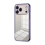 Transparentes Plating Fine Hole Handyhülle, Für iPhone 17e / 16e, Für iPhone 17 Pro Max, Für iPhone 17 Pro, Für iPhone 17, Für iPhone Air, Für iPhone 16 Pro Max