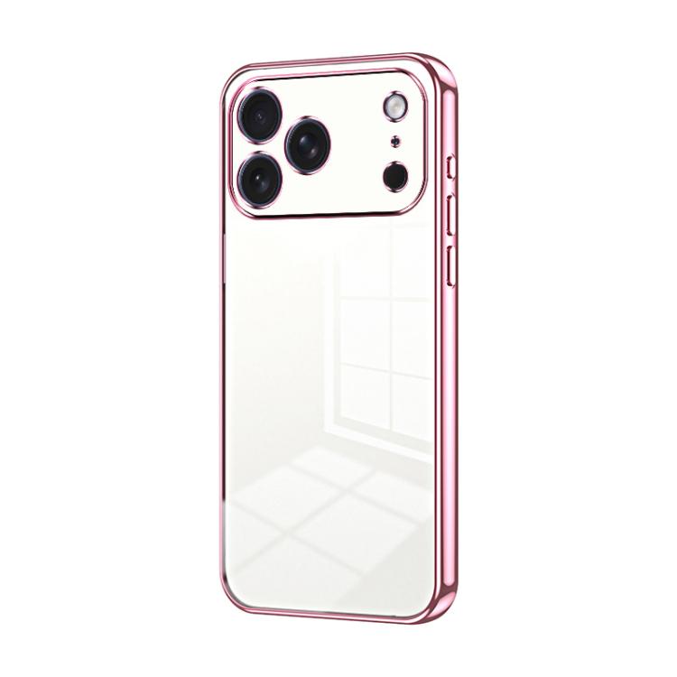 Transparentes Plating Fine Hole Handyhülle, Für iPhone 17e / 16e, Für iPhone 17 Pro Max, Für iPhone 17 Pro, Für iPhone 17, Für iPhone Air, Für iPhone 16 Pro Max