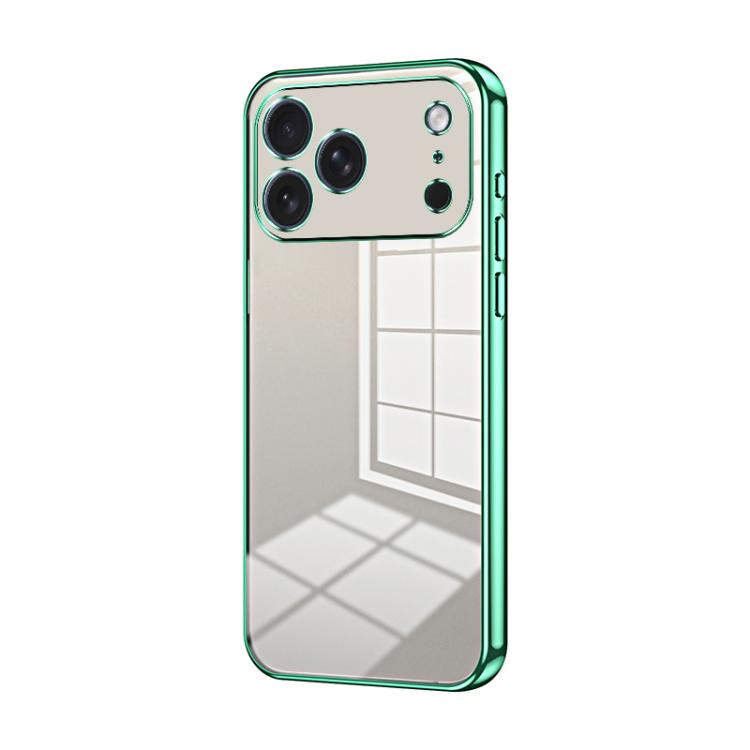 Transparentes Plating Fine Hole Handyhülle, Für iPhone 17e / 16e, Für iPhone 17 Pro Max, Für iPhone 17 Pro, Für iPhone 17, Für iPhone Air, Für iPhone 16 Pro Max