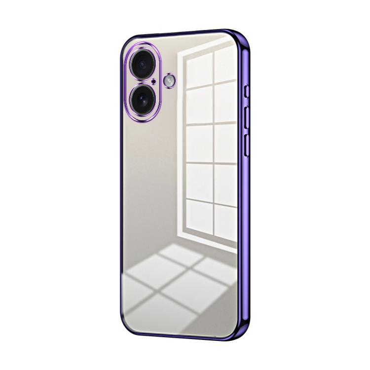Transparentes Plating Fine Hole Handyhülle, Für iPhone 17e / 16e, Für iPhone 17 Pro Max, Für iPhone 17 Pro, Für iPhone 17, Für iPhone Air, Für iPhone 16 Pro Max