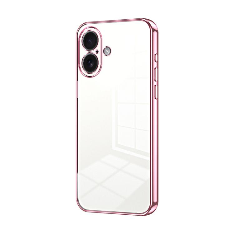 Transparentes Plating Fine Hole Handyhülle, Für iPhone 17e / 16e, Für iPhone 17 Pro Max, Für iPhone 17 Pro, Für iPhone 17, Für iPhone Air, Für iPhone 16 Pro Max