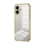 Transparentes Plating Fine Hole Handyhülle, Für iPhone 17e / 16e, Für iPhone 17 Pro Max, Für iPhone 17 Pro, Für iPhone 17, Für iPhone Air, Für iPhone 16 Pro Max