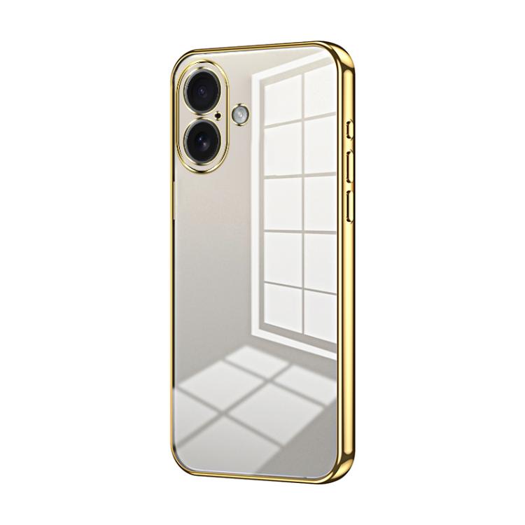 Transparentes Plating Fine Hole Handyhülle, Für iPhone 17e / 16e, Für iPhone 17 Pro Max, Für iPhone 17 Pro, Für iPhone 17, Für iPhone Air, Für iPhone 16 Pro Max