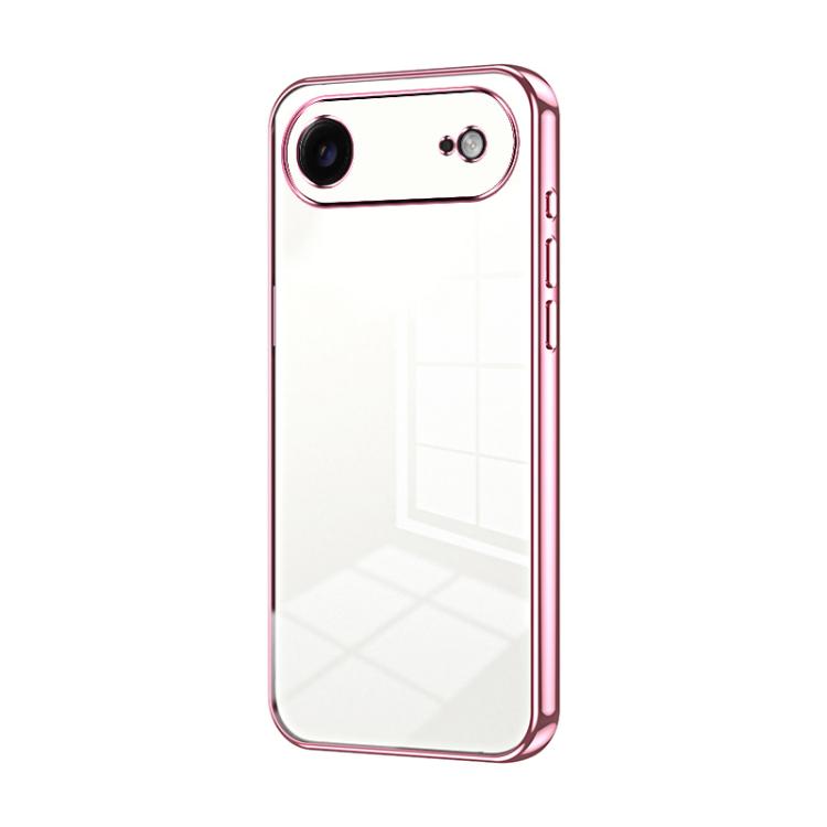 Transparentes Plating Fine Hole Handyhülle, Für iPhone 17e / 16e, Für iPhone 17 Pro Max, Für iPhone 17 Pro, Für iPhone 17, Für iPhone Air, Für iPhone 16 Pro Max
