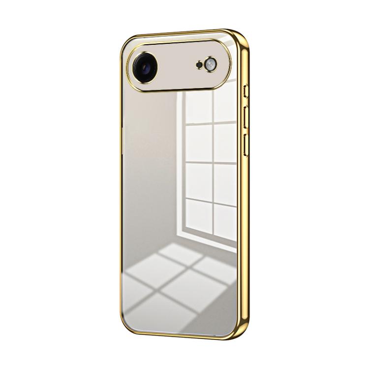 Transparentes Plating Fine Hole Handyhülle, Für iPhone 17e / 16e, Für iPhone 17 Pro Max, Für iPhone 17 Pro, Für iPhone 17, Für iPhone Air, Für iPhone 16 Pro Max